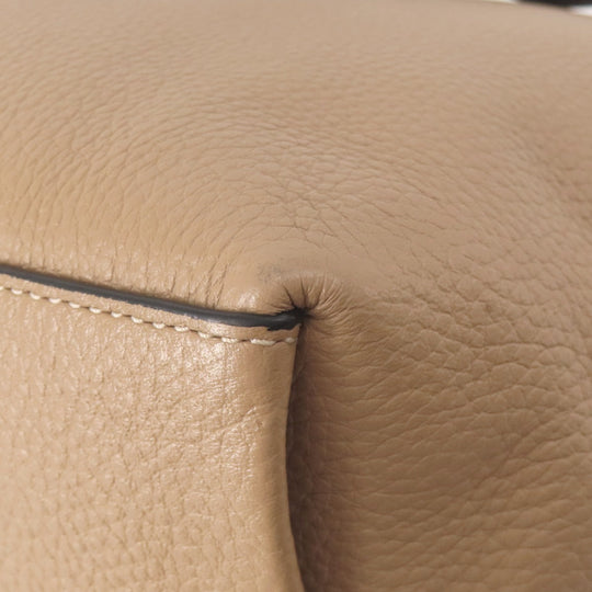 COACH Tote Bag CA165 leather beige Hose and carriage Women Used Authentic