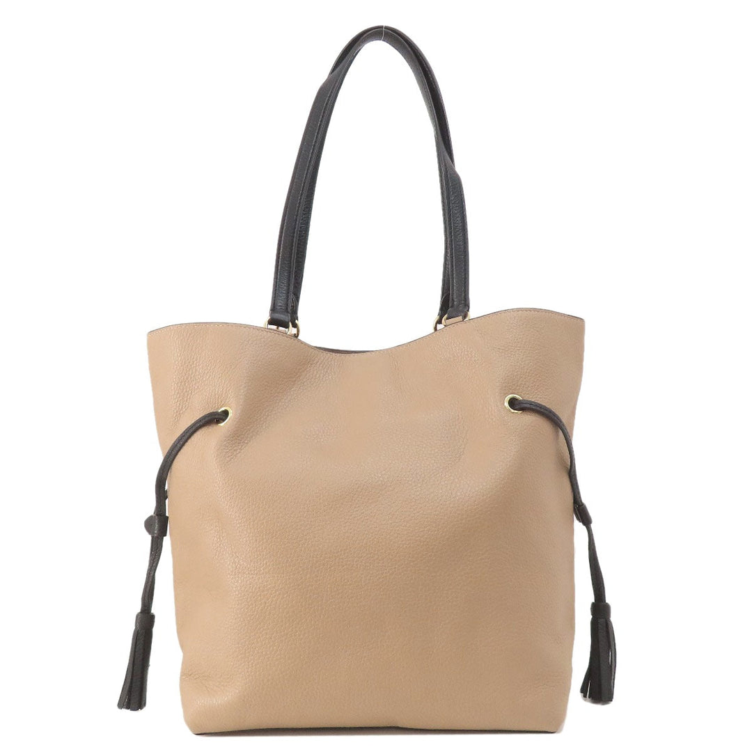 COACH Tote Bag CA165 leather beige Hose and carriage Women Used Authentic