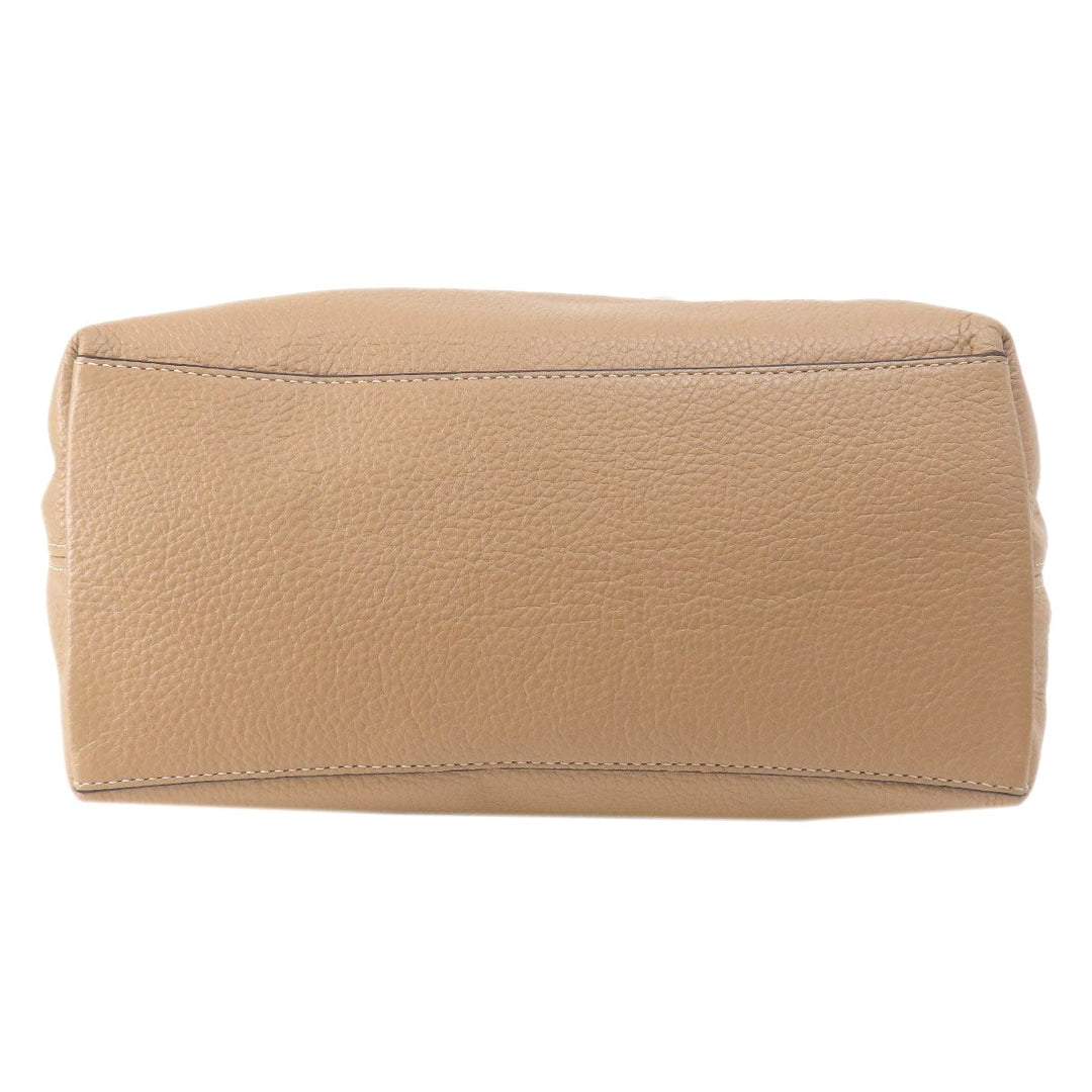 COACH Tote Bag CA165 leather beige Hose and carriage Women Used Authentic