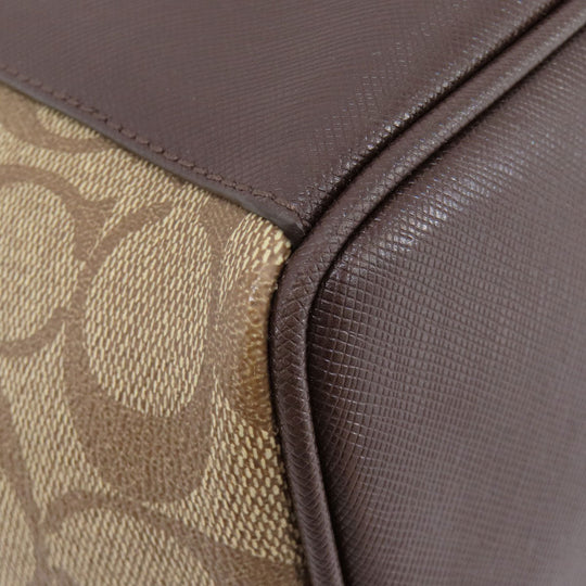 COACH Tote Bag F30301 PVC Brown Signature