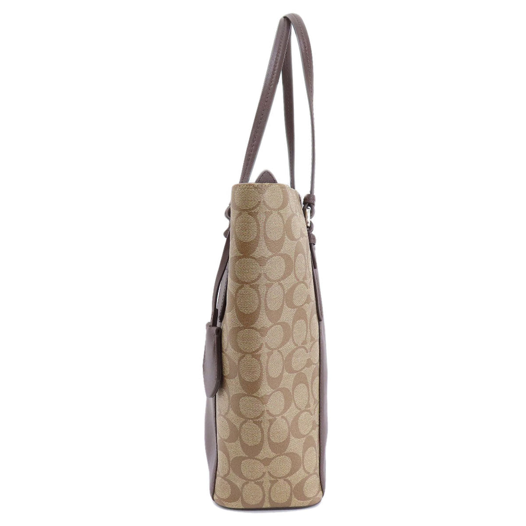 COACH Tote Bag F30301 PVC Brown Signature