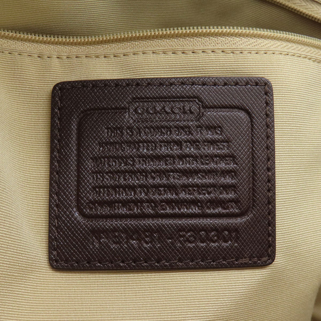 COACH Tote Bag F30301 PVC Brown Signature