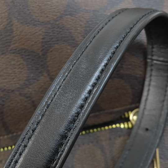 COACH Shoulder Bag F39527 PVC Dark brown Signature 2WAY