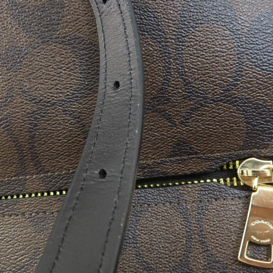 COACH Shoulder Bag F39527 PVC Dark brown Signature 2WAY