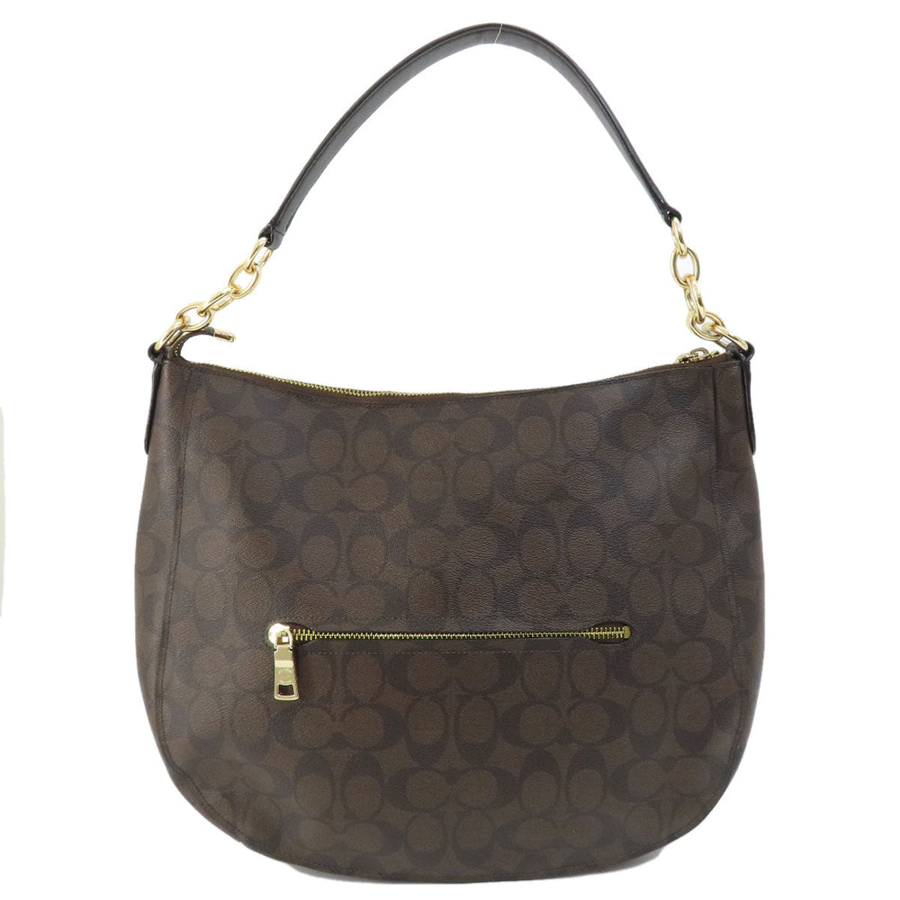 COACH Shoulder Bag F39527 PVC Dark brown Signature 2WAY