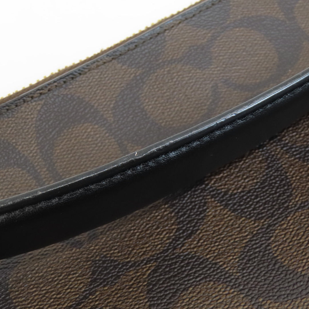 COACH Shoulder Bag F39527 PVC Dark brown Signature 2WAY