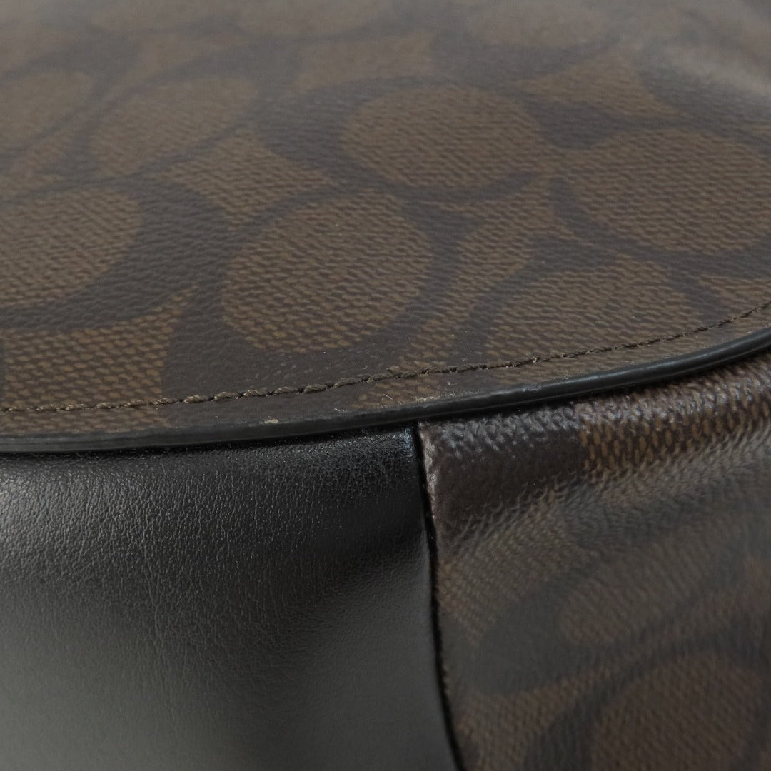 COACH Shoulder Bag F39527 PVC Dark brown Signature 2WAY