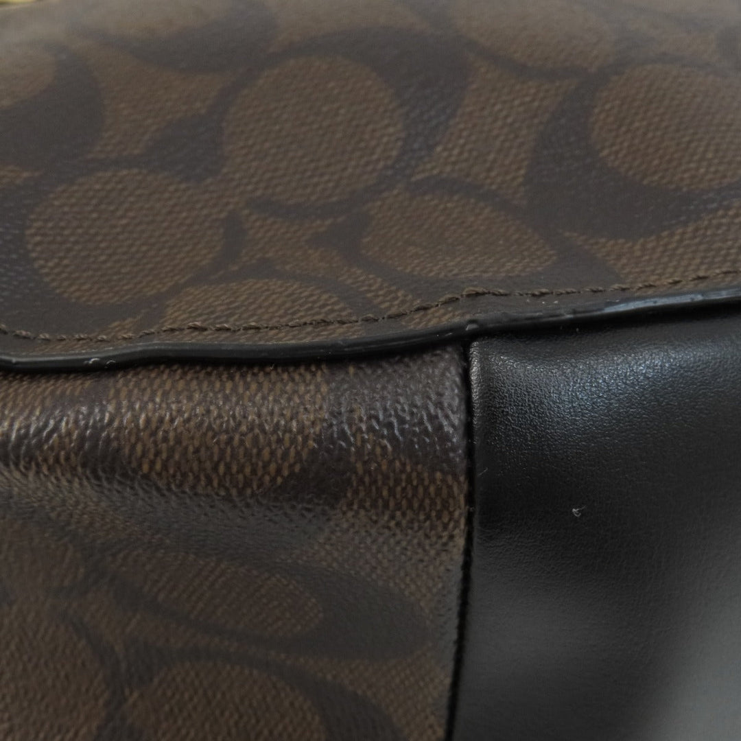 COACH Shoulder Bag F39527 PVC Dark brown Signature 2WAY