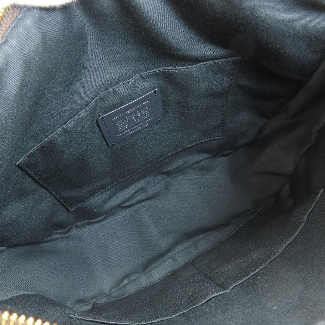 COACH Shoulder Bag F39527 PVC Dark brown Signature 2WAY