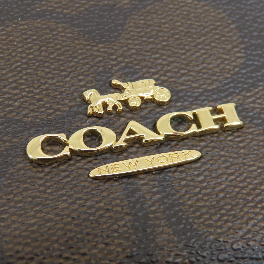 COACH Shoulder Bag F39527 PVC Dark brown Signature 2WAY