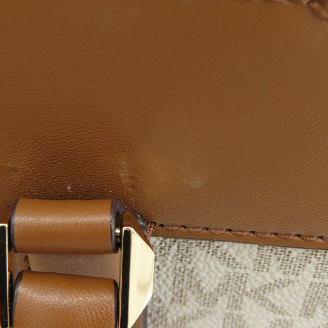 MICHAEL KORS Handbag PVC white MK Signature 2WAY