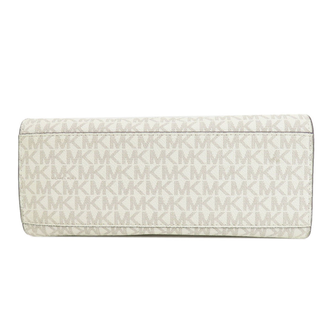 MICHAEL KORS Handbag PVC white MK Signature 2WAY