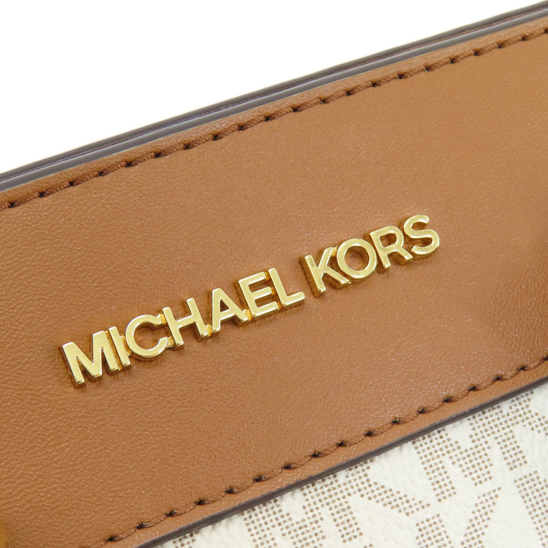 MICHAEL KORS Handbag PVC white MK Signature 2WAY