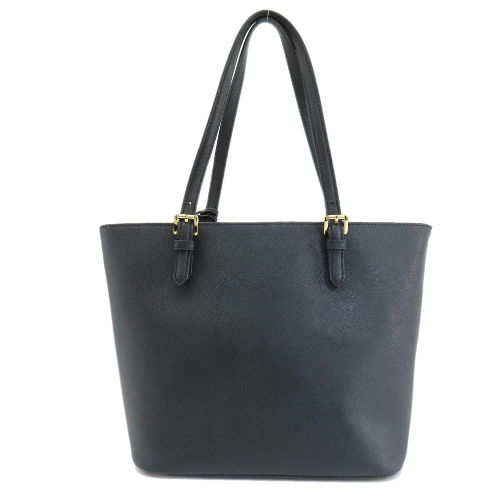 MICHAEL KORS Tote Bag PVC black logo Women Used Authentic
