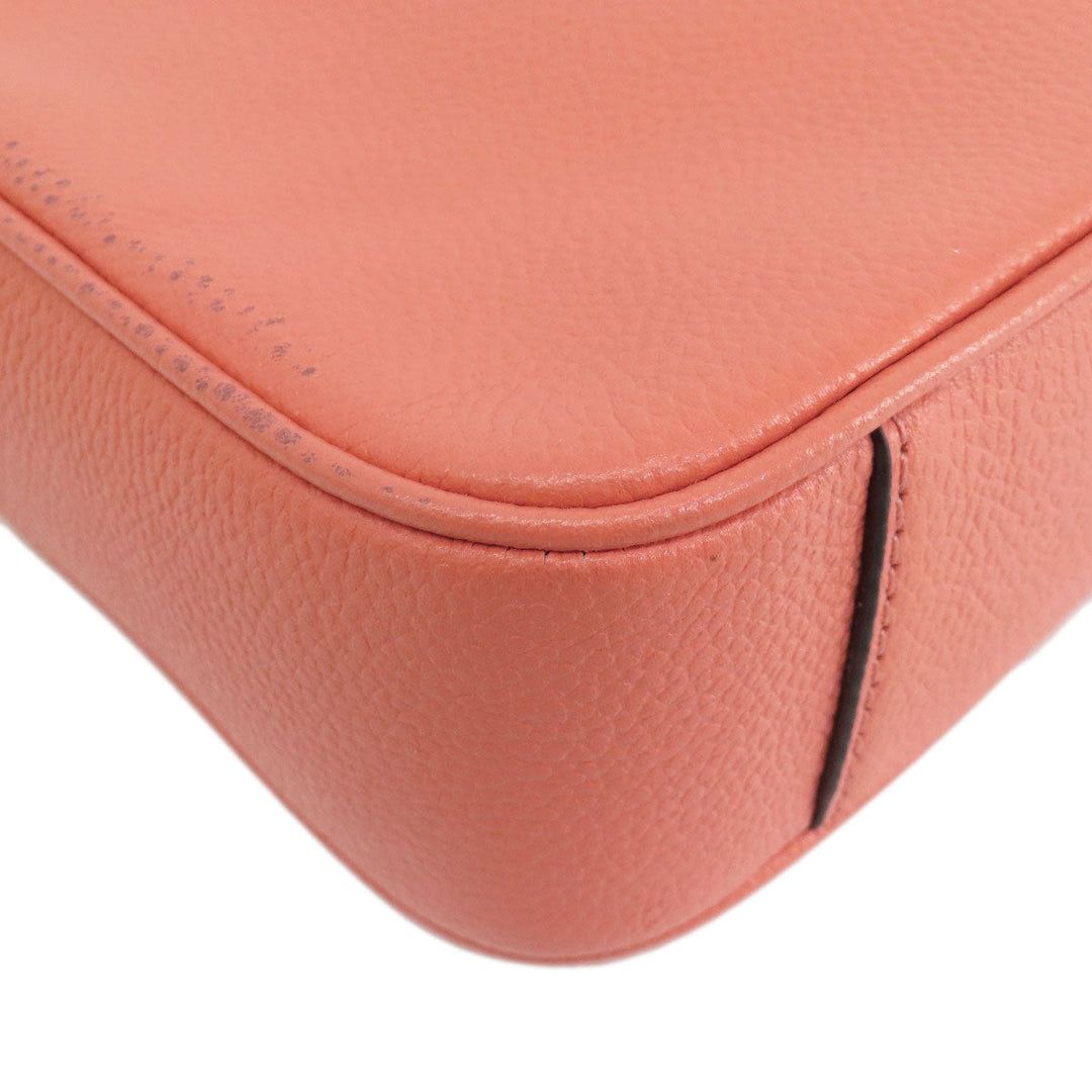 MICHAEL KORS Shoulder Bag leather pink logo Women Used Authentic