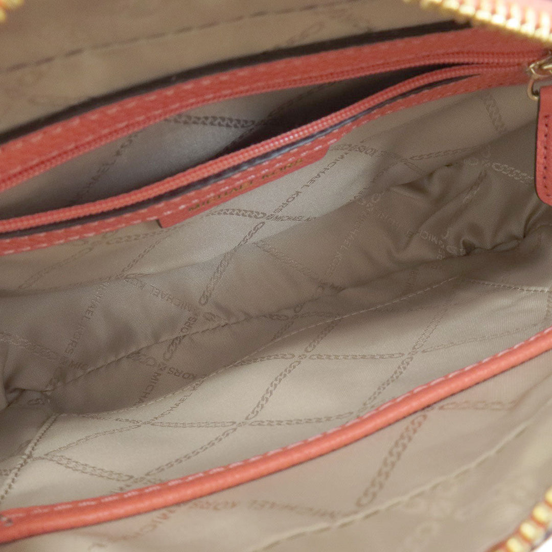 MICHAEL KORS Shoulder Bag leather pink logo Women Used Authentic