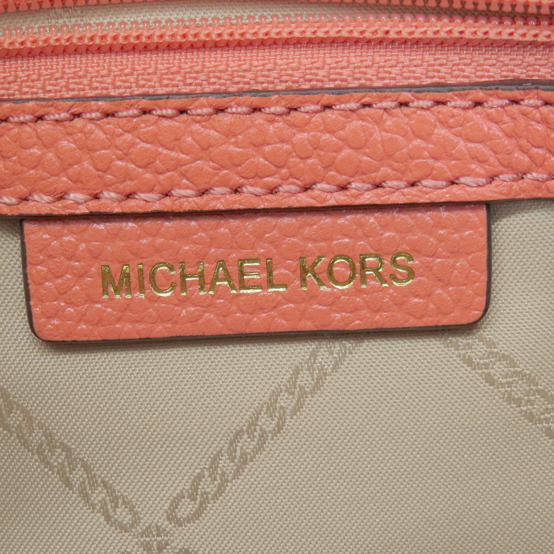 MICHAEL KORS Shoulder Bag leather pink logo Women Used Authentic