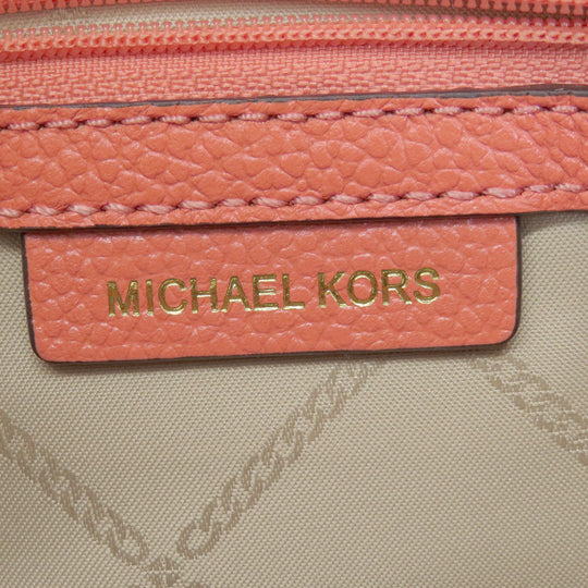MICHAEL KORS Shoulder Bag leather pink logo Women Used Authentic