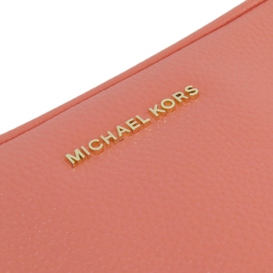 MICHAEL KORS Shoulder Bag leather pink logo Women Used Authentic