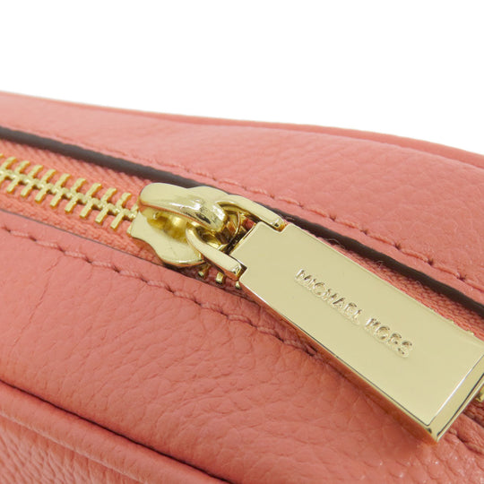 MICHAEL KORS Shoulder Bag leather pink logo Women Used Authentic
