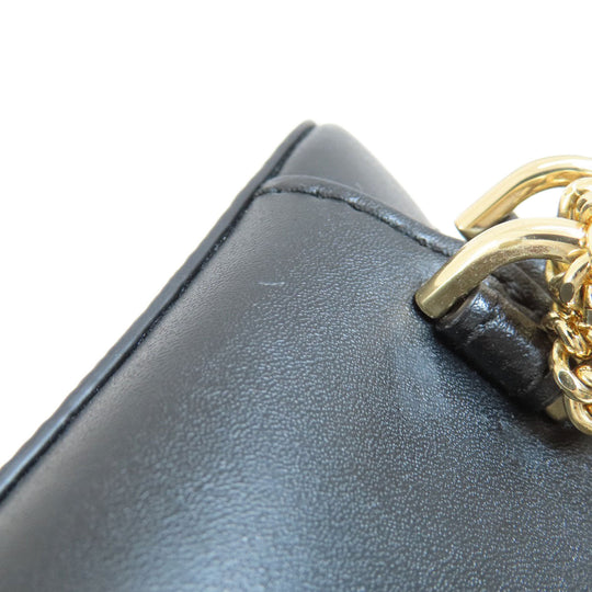 MICHAEL KORS Shoulder Bag PVC black MK signature Women Used Authentic