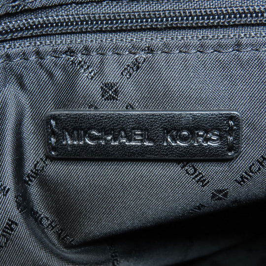 MICHAEL KORS Shoulder Bag PVC black MK signature Women Used Authentic