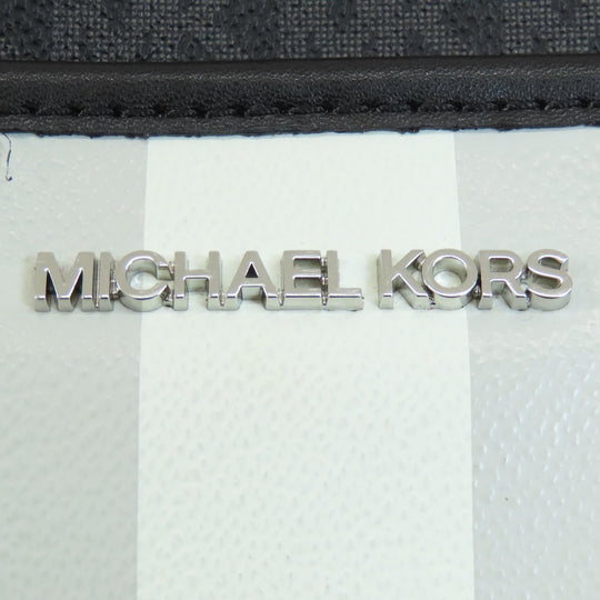 MICHAEL KORS Shoulder Bag PVC black MK signature Women Used Authentic