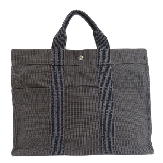HERMES Tote Bag canvas gray
