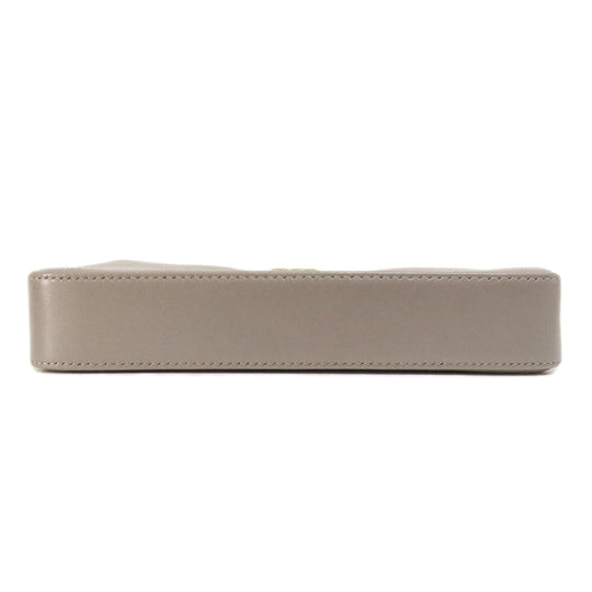 CHANEL Shoulder Bag Calfskin Brown Matelasse SilverMetal