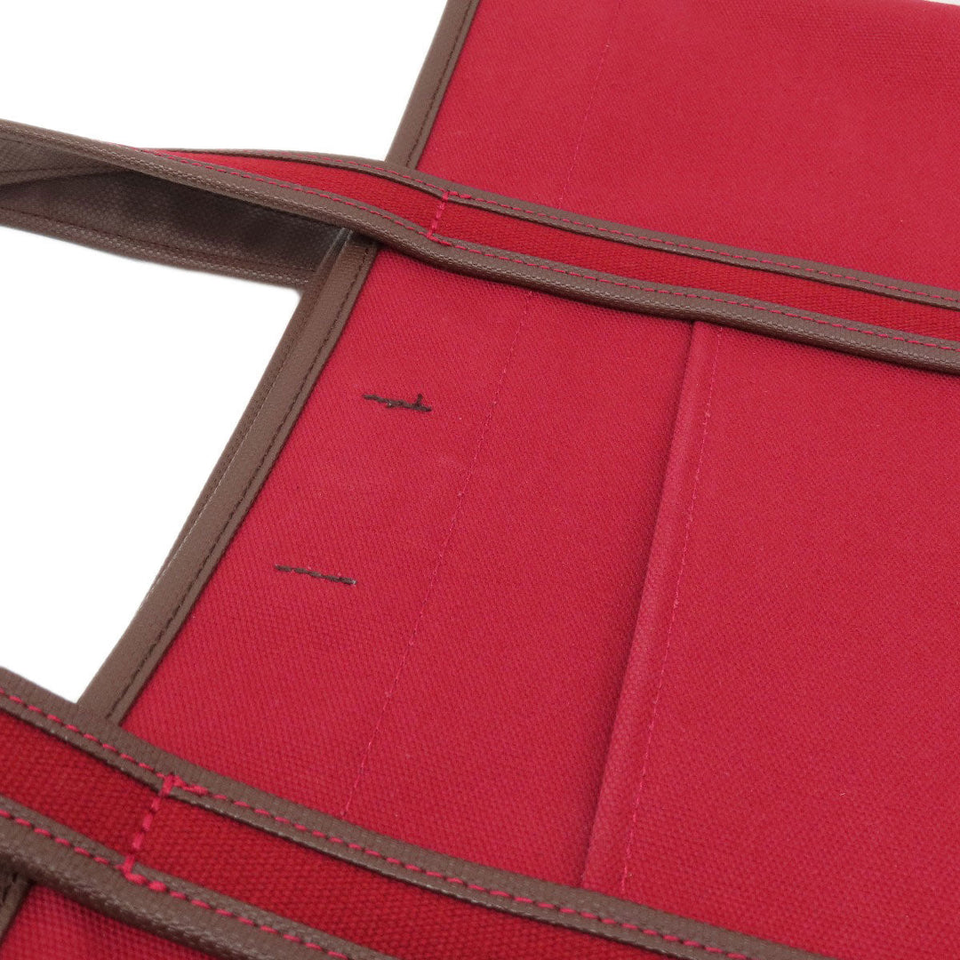 PORTER Tote Bag canvas Red logo Women Used Authentic