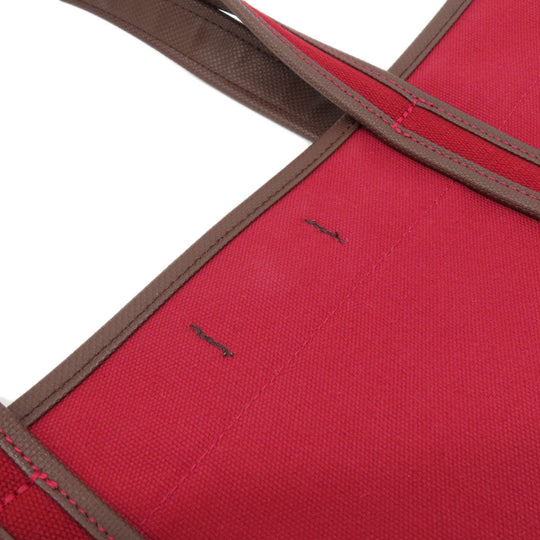 PORTER Tote Bag canvas Red logo Women Used Authentic