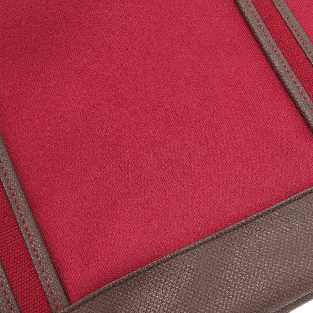 PORTER Tote Bag canvas Red logo Women Used Authentic