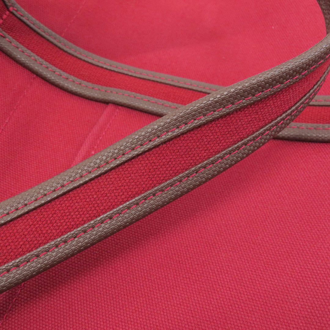 PORTER Tote Bag canvas Red logo Women Used Authentic