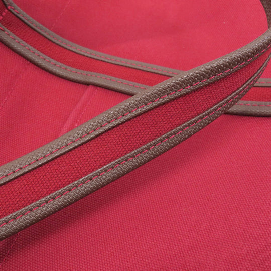 PORTER Tote Bag canvas Red logo Women Used Authentic