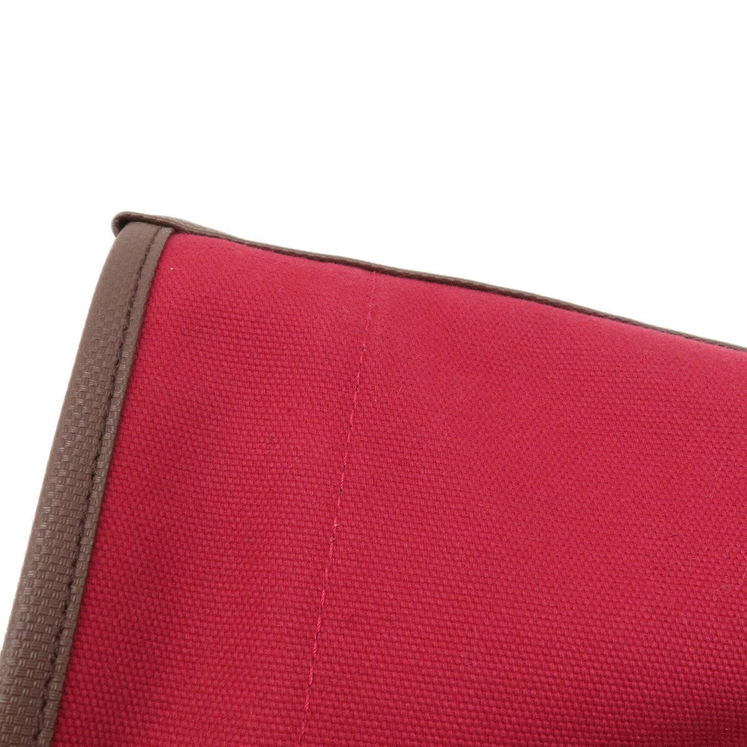 PORTER Tote Bag canvas Red logo Women Used Authentic