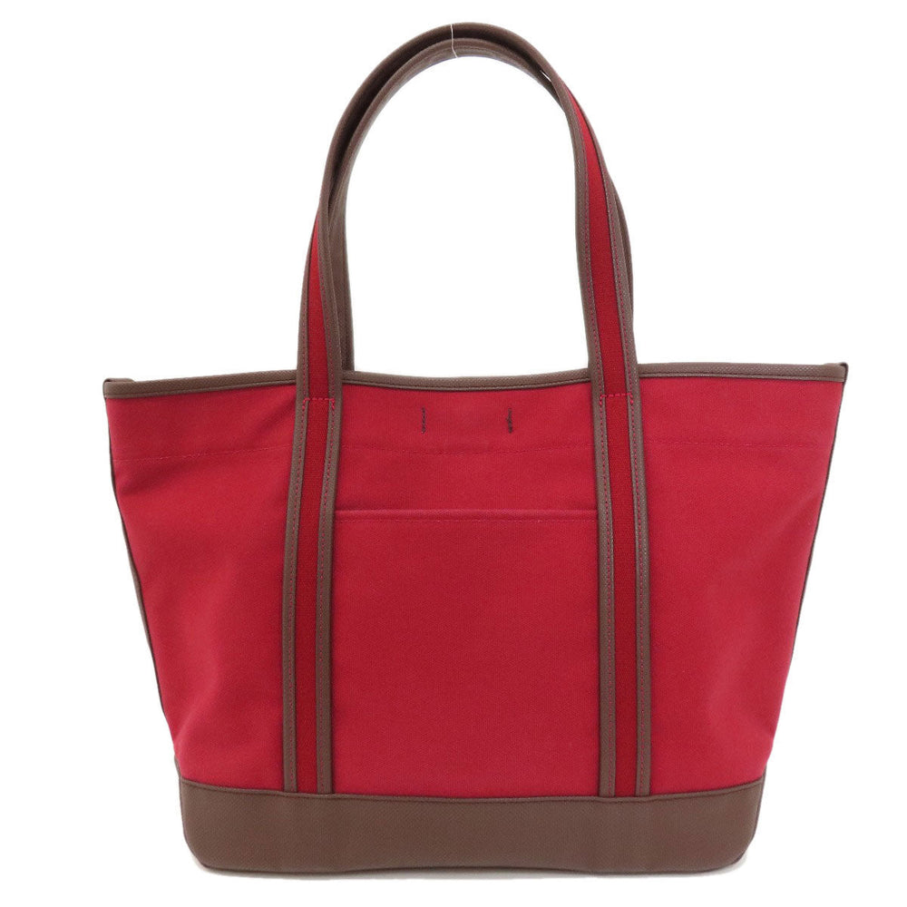PORTER Tote Bag canvas Red logo Women Used Authentic