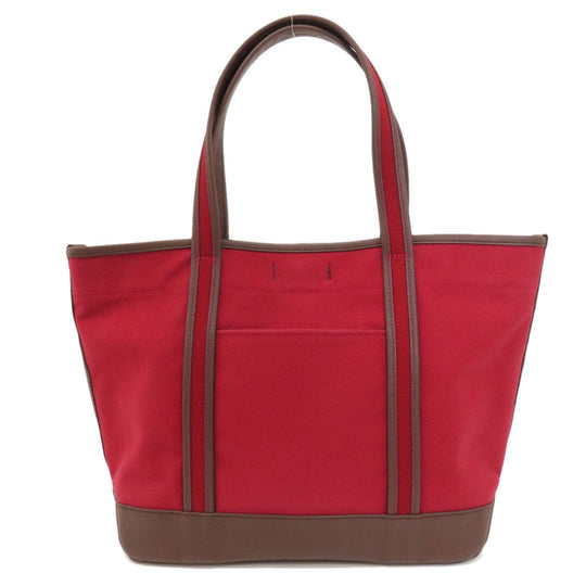 PORTER Tote Bag canvas Red logo Women Used Authentic