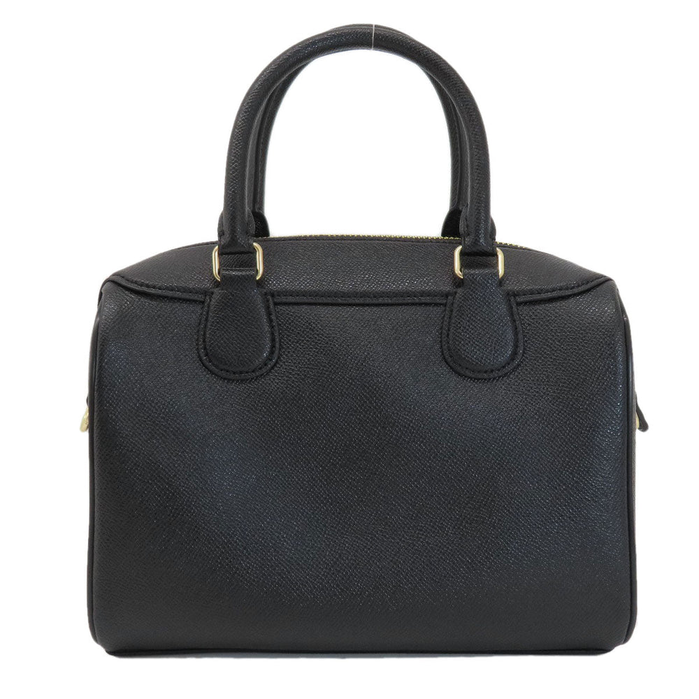 COACH Handbag F32202 leather black 2WAY Women Used Authentic