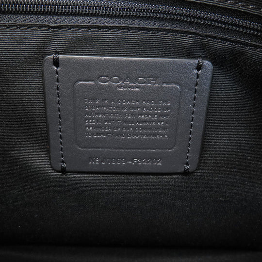 COACH Handbag F32202 leather black 2WAY Women Used Authentic