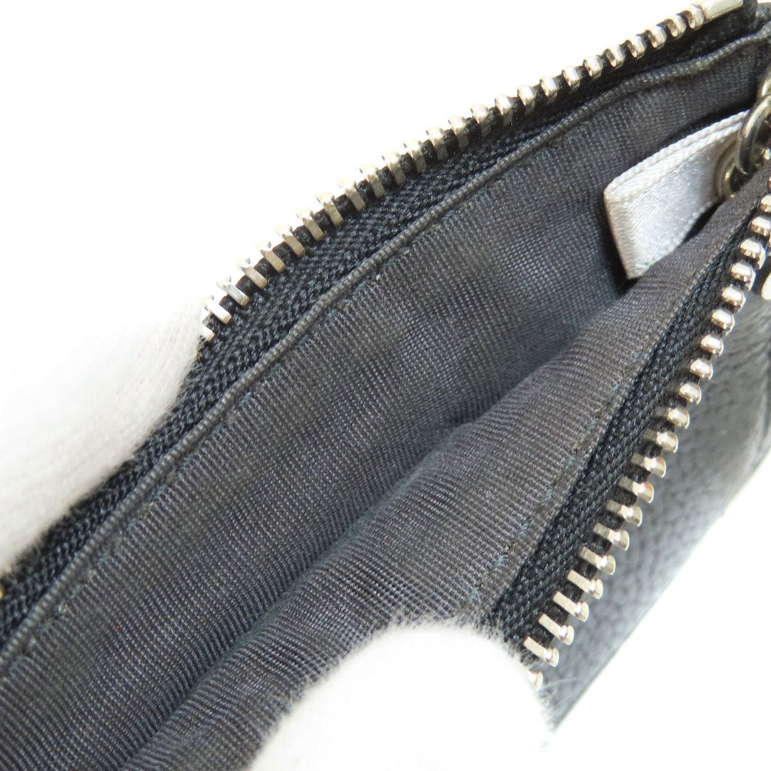 JIMMY CHOO Coin case leather black Star motif