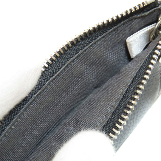 JIMMY CHOO Coin case leather black Star motif