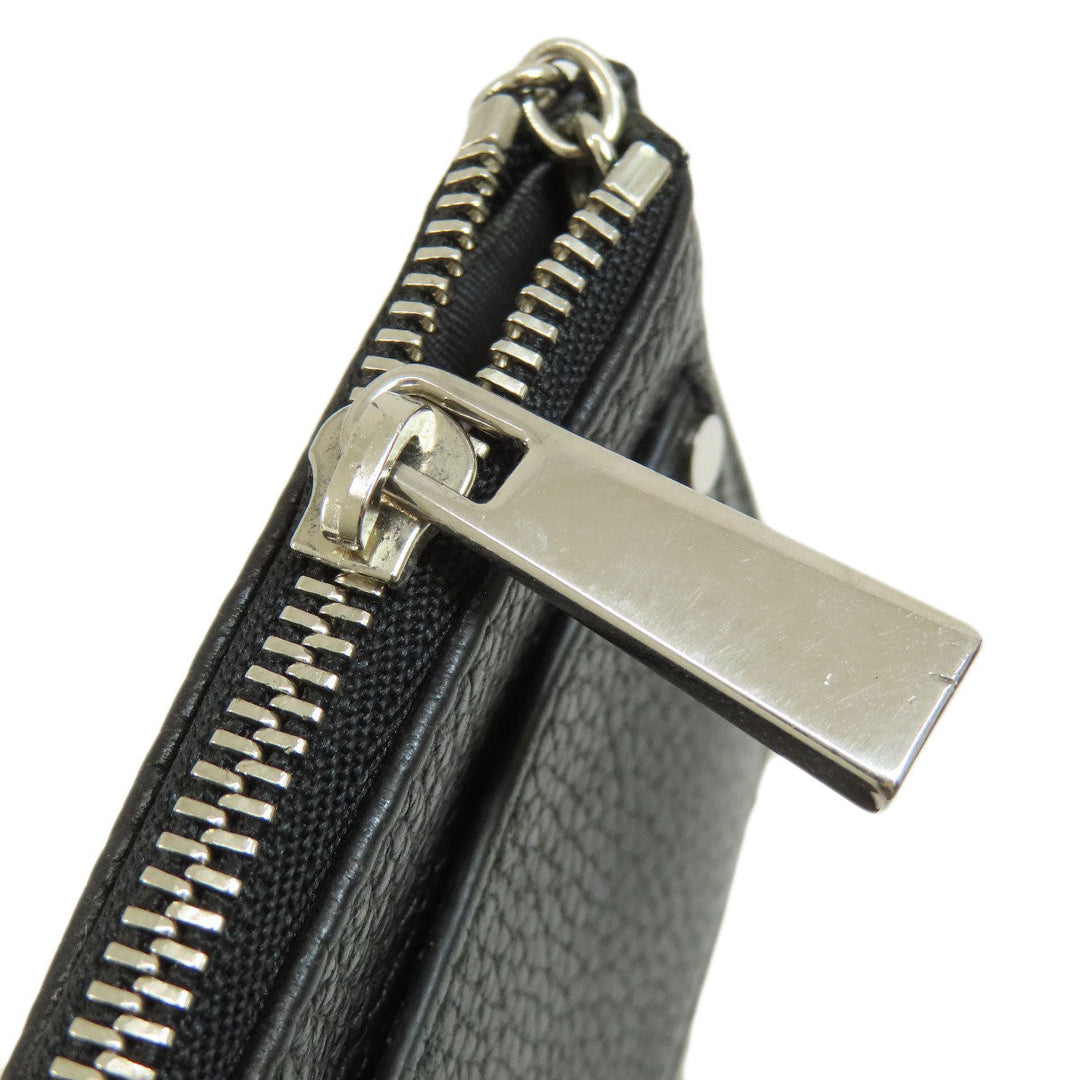 JIMMY CHOO Coin case leather black Star motif