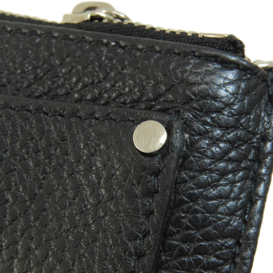 JIMMY CHOO Coin case leather black Star motif