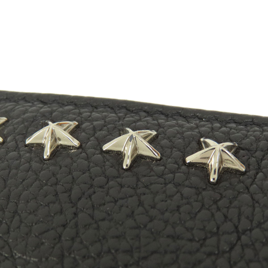 JIMMY CHOO Coin case leather black Star motif