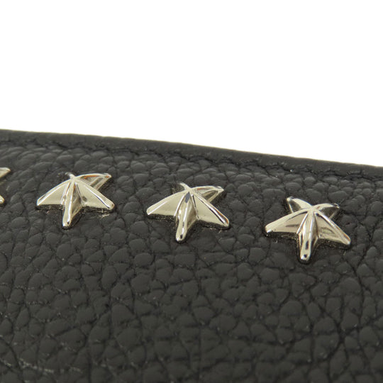 JIMMY CHOO Coin case leather black Star motif