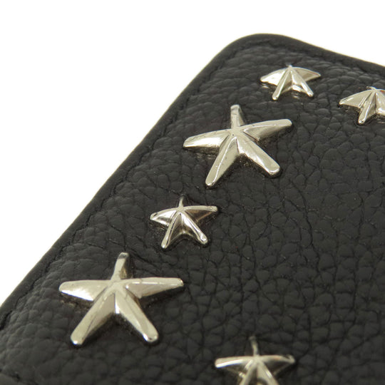 JIMMY CHOO Coin case leather black Star motif