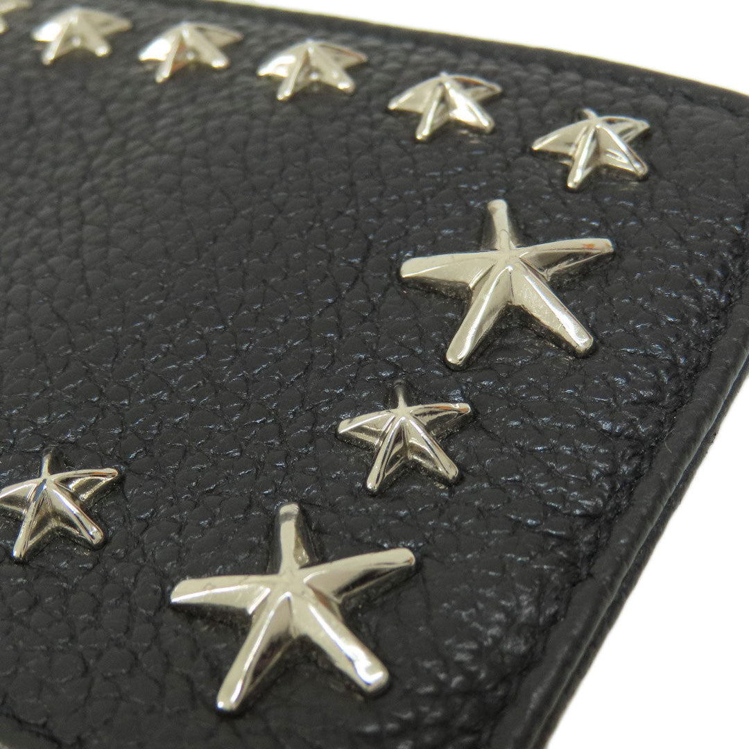 JIMMY CHOO Coin case leather black Star motif