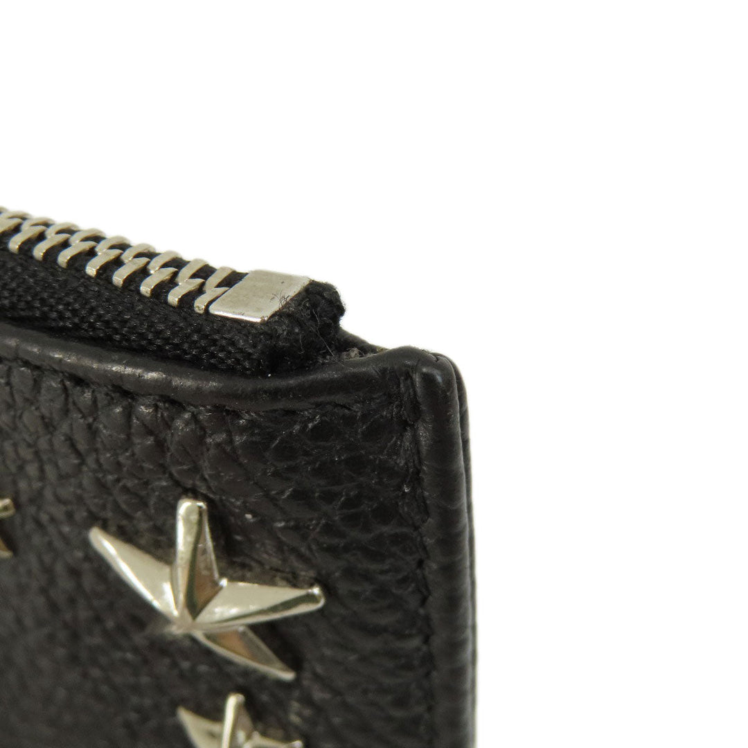 JIMMY CHOO Coin case leather black Star motif
