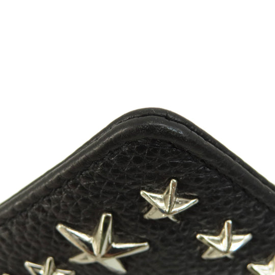 JIMMY CHOO Coin case leather black Star motif