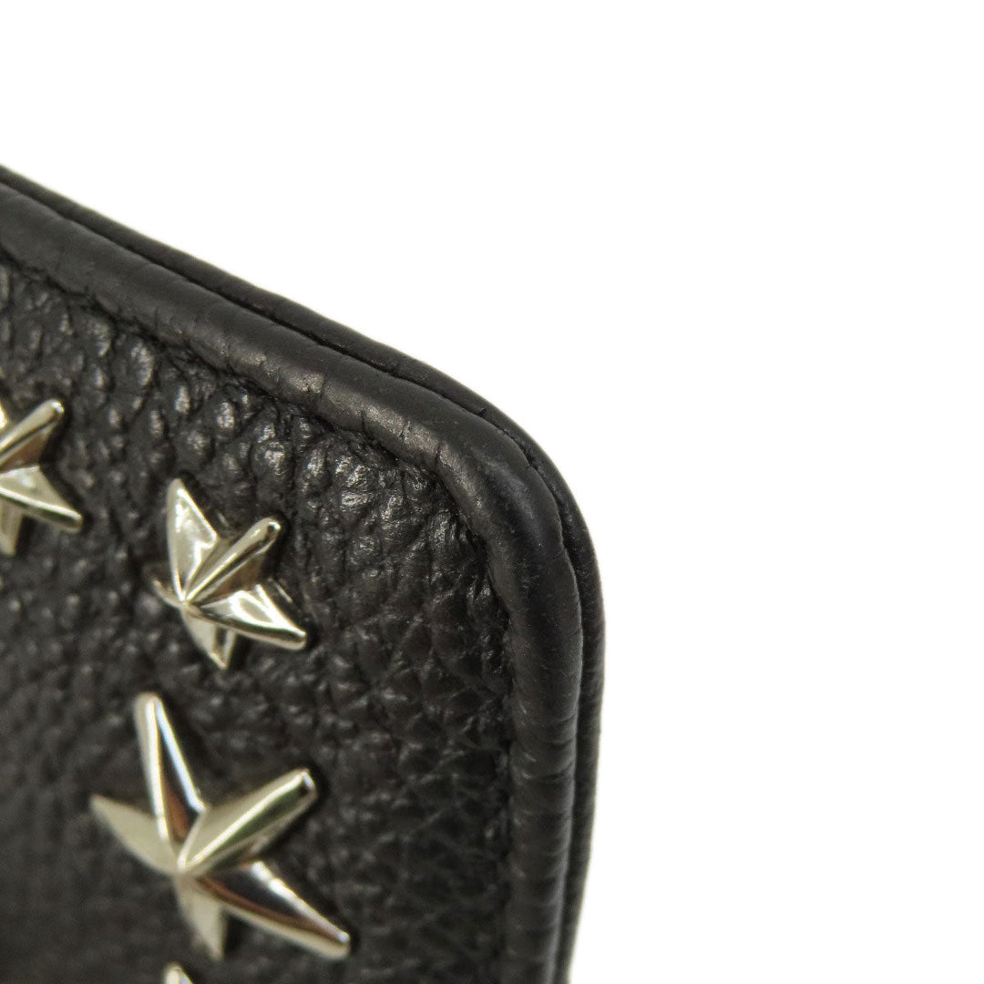 JIMMY CHOO Coin case leather black Star motif